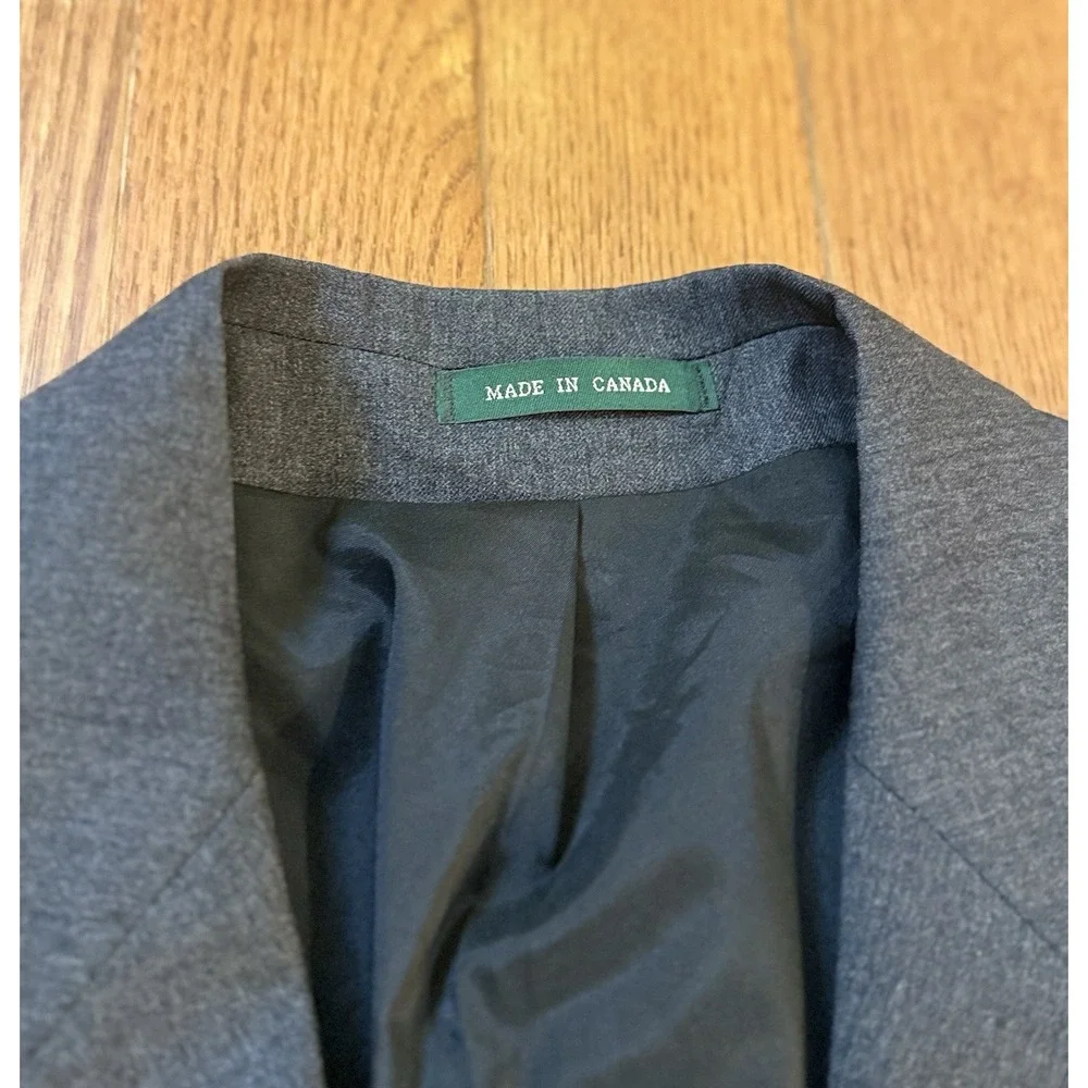 Lauren Ralph Lauren Mens 44R Gray Blazer Wool Comfort Suit Coat 2 Button Jacket